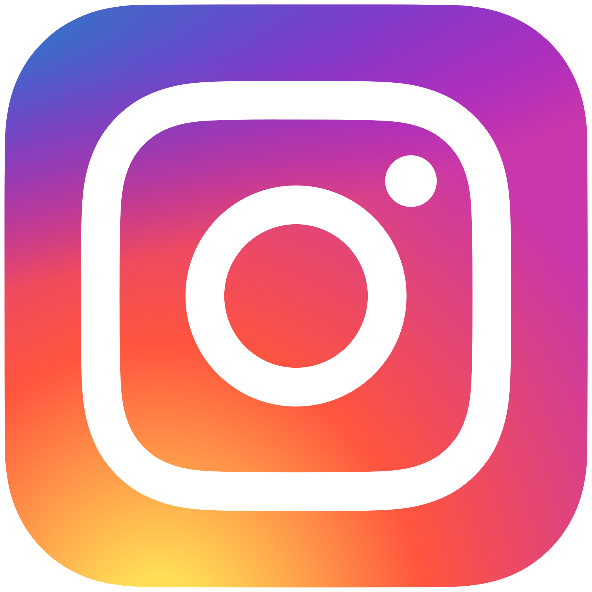 The Instagram logo of a camera stylized, with a gradient going from gold to purple